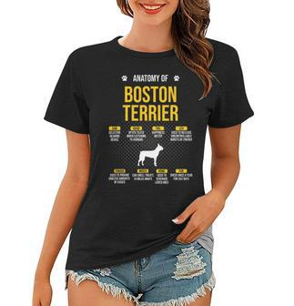 Anatomy Of Boston Terrier Dog Lover Women T-shirt | Mazezy