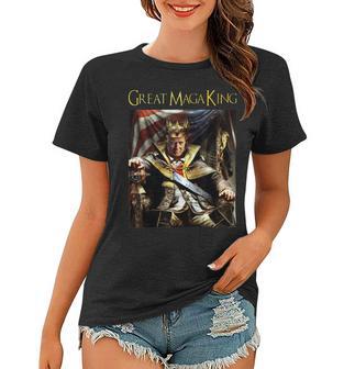 Anti Joe Biden Ultra Maga The Return Of The Great Maga King Women T-shirt | Favorety