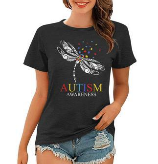 Autism Dragonfly Autism Awareness Kid Puzzle Women T-shirt - Seseable