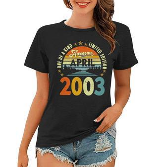 Awesome Since April 2003 Vintage 19Th Birthday Women T-shirt | Mazezy