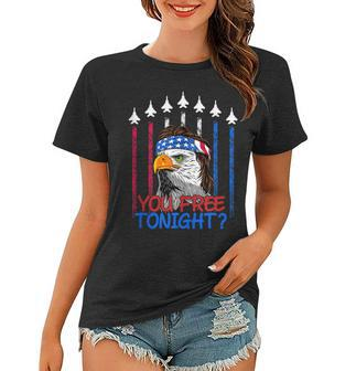 Bald Eagle You Free Tonight 4Th Of July Air Force Patriotic Women T-shirt - Seseable