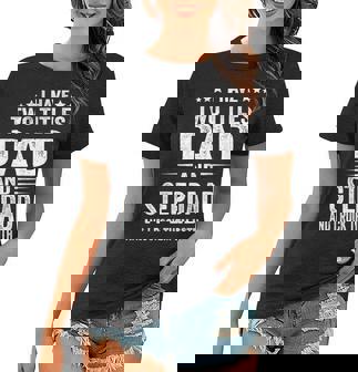 Best Dad And Stepdad Cute Fathers Day Gift From Wife V2 Women T-shirt | Mazezy