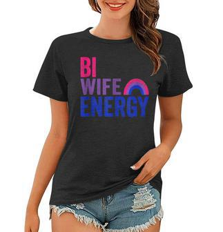 Bi Wife Energy Bisexual Pride Bisexual Rainbow Flag Bi Pride V2 Women T-shirt - Seseable