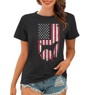 Coonhound Dog Mom Dad Patriotic 4Th Of July Usa Flag V2 Women T-shirt - Seseable