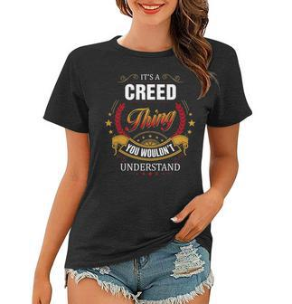 Creed Shirt Family Crest Creed T Shirt Creed Clothing Creed Tshirt Creed Tshirt Gifts For The Creed Women T-shirt - Seseable