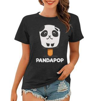 Cute Cartoon Panda Baby Bear Popsicle Panda Birthday Gift Women T-shirt - Seseable