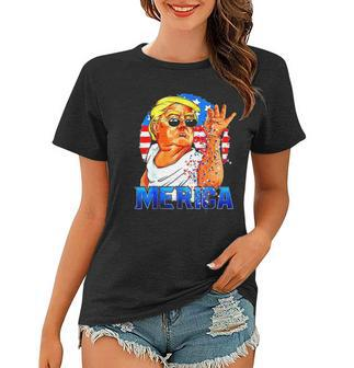 Donald Trump Salt Merica Freedom 4Th Of July Women T-shirt | Mazezy