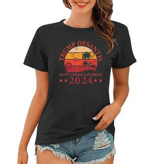 Donald Trump Tee Trump Desantis 2024 Make America Florida Women T-shirt - Thegiftio UK