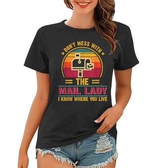 Dont Mess With The Mail Lady Post Office Us Postal Service Women T-shirt - Seseable
