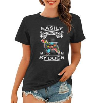 Easily Distracted By Dogs English Springer Spaniel Dog Women T-shirt - Thegiftio UK
