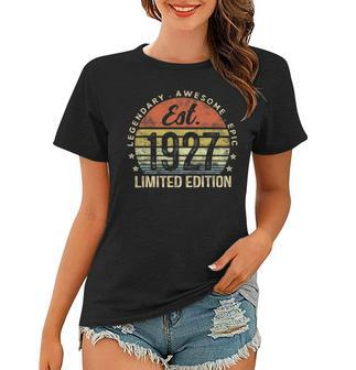 Est 1927 Limited Edition 95Th Birthday Gifts 95 Years Old Women T-shirt | Mazezy