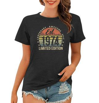 Est 1974 Limited Edition 48Th Birthday Vintage 48 Years Old Women T-shirt | Mazezy