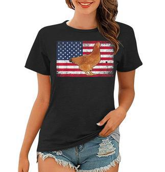Farmer Dad 4Th Of July Patriotic Chicken Daddy Women T-shirt - Seseable