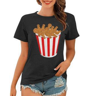 Fried Chicken Bucket Funny Fast Food Halloween Costume Women T-shirt - Seseable