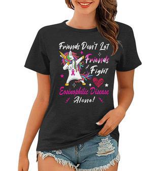 Friends Dont Let Friends Fight Eosinophilic Disease Alone Pink Ribbon Eosinophilic Disease Eosinophilic Disease Awareness Women T-shirt | Favorety UK