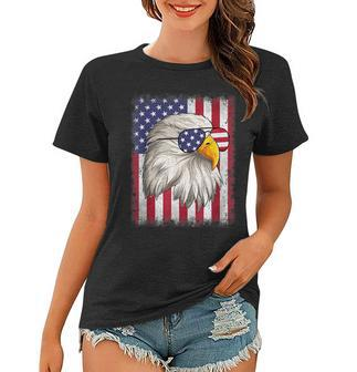Funny 4Th Of July Usa Flag American Patriotic Eagle Women T-shirt - Seseable