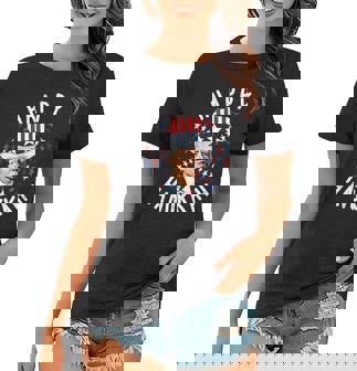 Funny Joe Biden Happy Hanukkah Confused Fourth Of July Women T-shirt | Mazezy