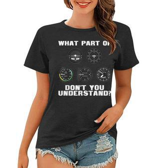 Funny Pilot Design For Men Women Airplane Airline Pilot V2 Women T-shirt | Mazezy