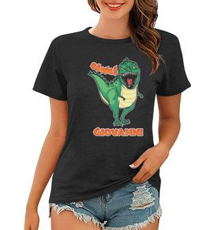 Giovanni Name Personalized Custom Dinosaur Rawrrex Women T-shirt - Thegiftio UK