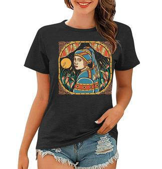 Girl With A Pearl Ear Ring Vintage Women T-shirt - Monsterry UK