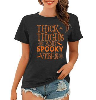 Halloween Thick Thighs And Spooky Vibes V3 Women T-shirt - Thegiftio UK
