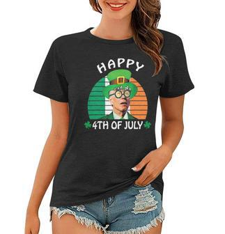 Happy 4Th Of July Joe Biden Leprechaun St Patricks Day Women T-shirt | Mazezy