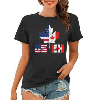 Happy Canada Day Usa Pride Us Flag Day Useh Canadian Women T-shirt - Seseable