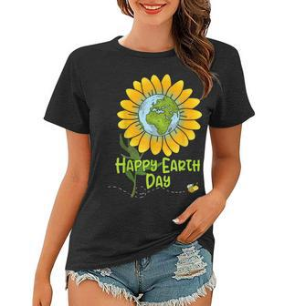 Happy Earth Day Every Day Sunflower Kids Teachers Earth Day Women T-shirt - Seseable
