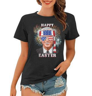 Happy Easter Confused Joe Biden 4Th Of July Funny Women T-shirt - Seseable