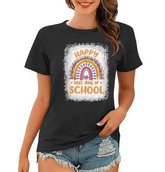 Happy Last Day Of School Rainbow Funny Summer Vacation Women T-shirt | Mazezy
