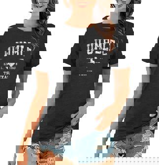 Humble Texas Tx Vintage Athletic Sports Design Women T-shirt | Mazezy