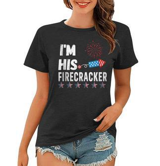 Im His Firecracker Cute 4Th Of July Matching Couple For Her Women T-shirt - Seseable