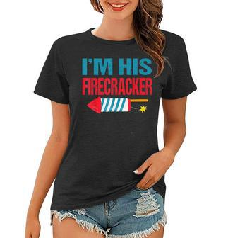 Im His Firecracker His And Hers 4Th Of July Matching Couple Women T-shirt - Seseable