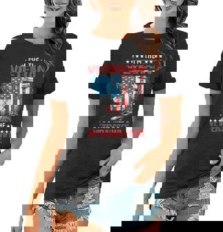 Im The Veteran And The Veterans Wife - Female Veterans Women T-shirt | Mazezy