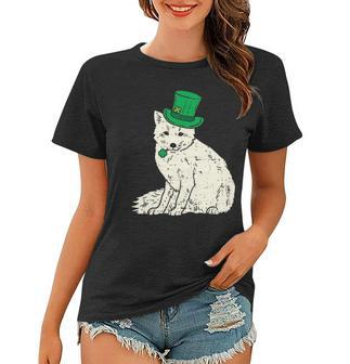 Irish Snow Arctic Fox Leprechaun Animal Cute St Patricks Day Women T-shirt - Thegiftio