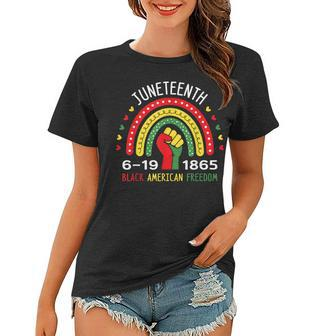 Juneteenth Celebrating Black America Freedom 1865 Rainbow Women T-shirt - Thegiftio UK