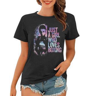 Just A Girl Who Loves Boxing Ink Splatter Women T-shirt | Favorety