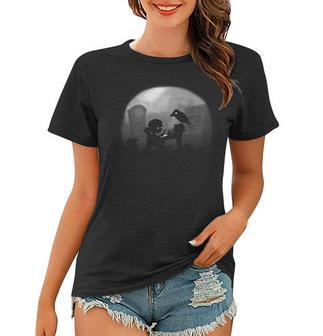 Land Of Mysteries Edgar Allan Poe Black Raven Nevermore Women T-shirt - Seseable