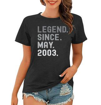 Legend Since May 2003 19 Years Old 19Th Birthday Gifts Women T-shirt | Mazezy