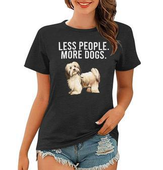 Less People More Dogs Havanese Funny Introvert Women T-shirt - Monsterry DE