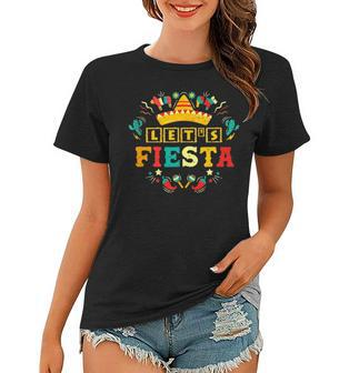 Lets Fiesta Mexican Cinco De Mayo Poncho Hat Men Women Women T-shirt | Mazezy