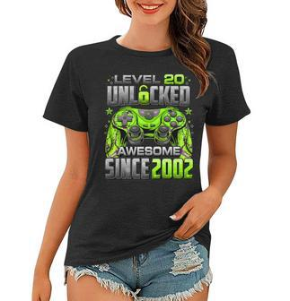 Level 20 Unlocked Awesome Since 2002 20Th Birthday Gaming V2 Women T-shirt - Seseable
