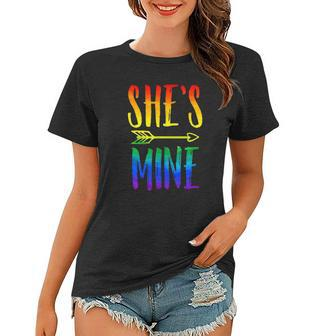 Lgbt Pride Shes Mine Im Her Lesbian Couple Matching Lover Women T-shirt | Mazezy