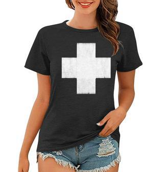 Lightly Weathered Peace Christ White Cross Paint On Various Women T-shirt | Mazezy