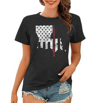 Louisiana Vintage Retro Usa Flag America Merica 4Th Of July Women T-shirt - Seseable