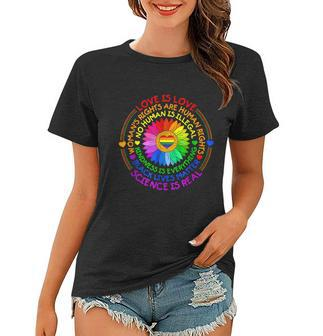 Love Is Love Science Is Real Kindness Is Everything LGBT Women T-shirt - Monsterry DE