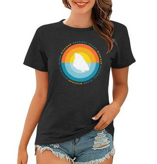 Mackinac Island Michigan Sunset Graphic Women T-shirt - Thegiftio UK
