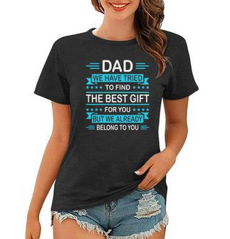 Mens Funny Fathers Day Gift For Daddy Papa From Daughter Son Wife Women T-shirt | Mazezy
