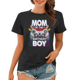 Mom Of The Birthday Boy Video Game Birthday Party Gamer Women T-shirt - Seseable