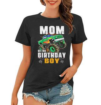Monster Truck Family Matching Party Mom Of The Birthday Boy Women T-shirt - Seseable